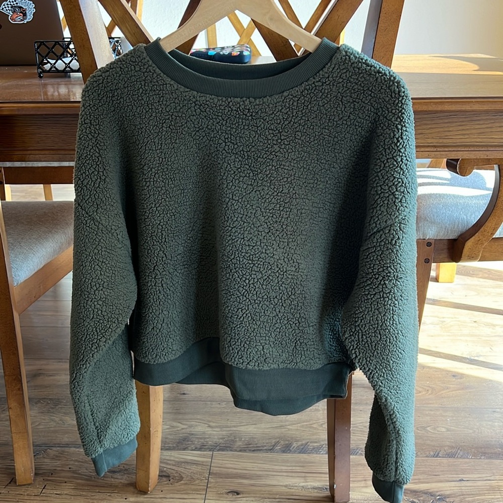 Teddy fleece cropped sweater